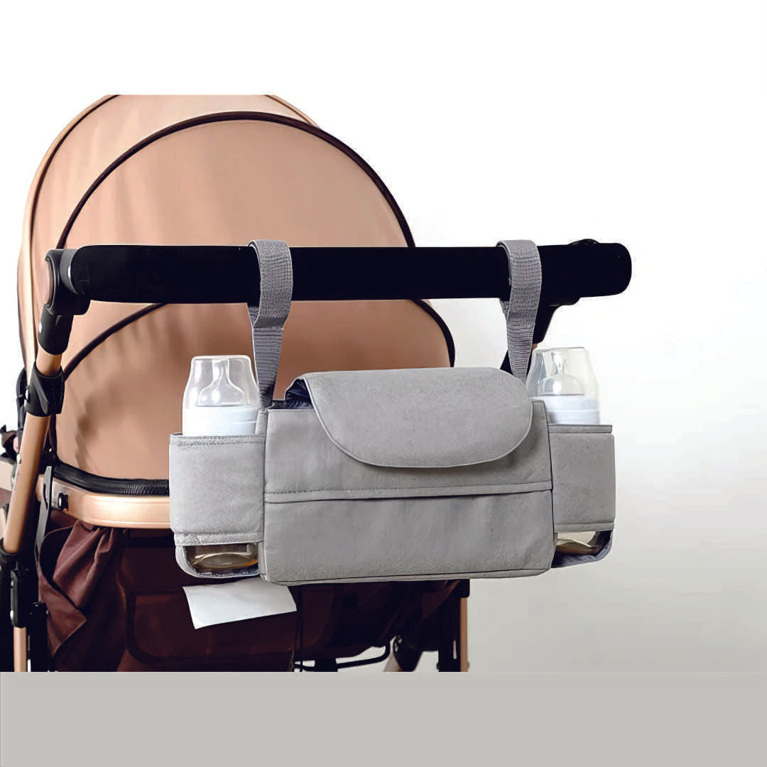 Bolsa Stroller p/ Carrinho de Bebê Couro Premium